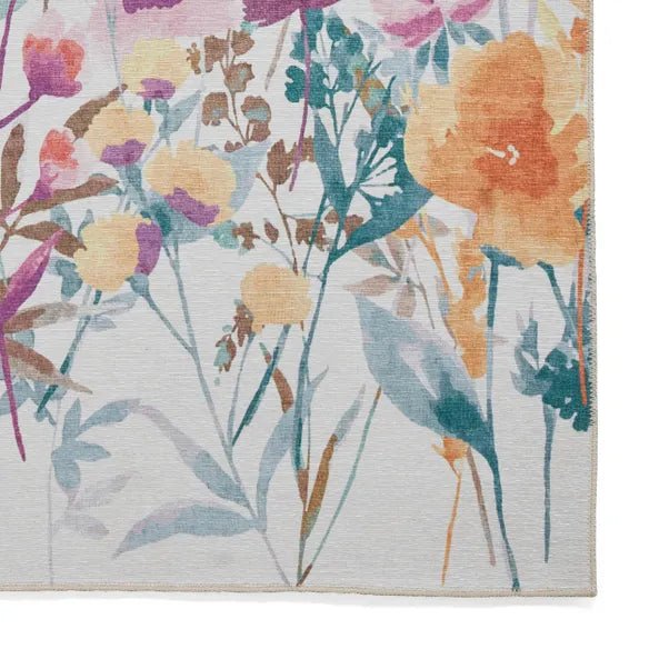 Catherine Lansfield Country Floral Rug, Yellow 61 x 170cm,76 x 150cm,76 x 230cm,122 x 170cm,152 x 230cm