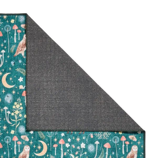 Catherine Lansfield Twilight Animals Rug, Green 61 x 170cm,76 x 150cm,76 x 230cm,122 x 170cm,152 x 230cm