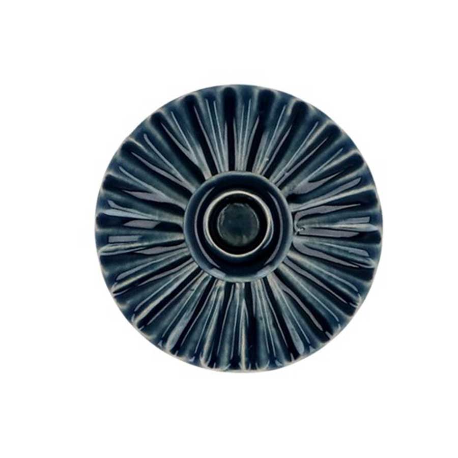 Ceramic Navy Candle Holder