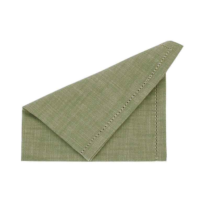 Chambray Napkin, Set of Four, Olive