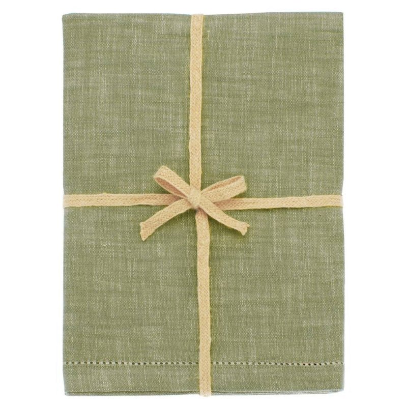 Chambray Tablecloth, 130 x 230 cm, Olive