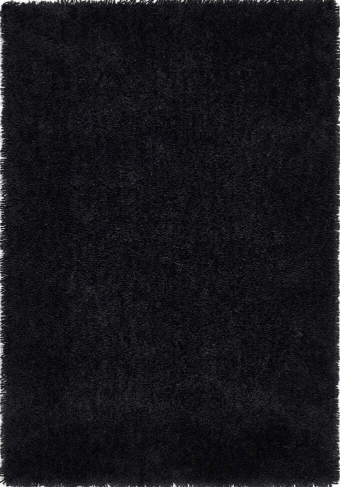 Chicago Shaggy Rug, Black 110 x 160cm,133cm Circle,140 x 200cm,160 x 230cm,200 x 290cm,67 x 200cm,90 x 150cm