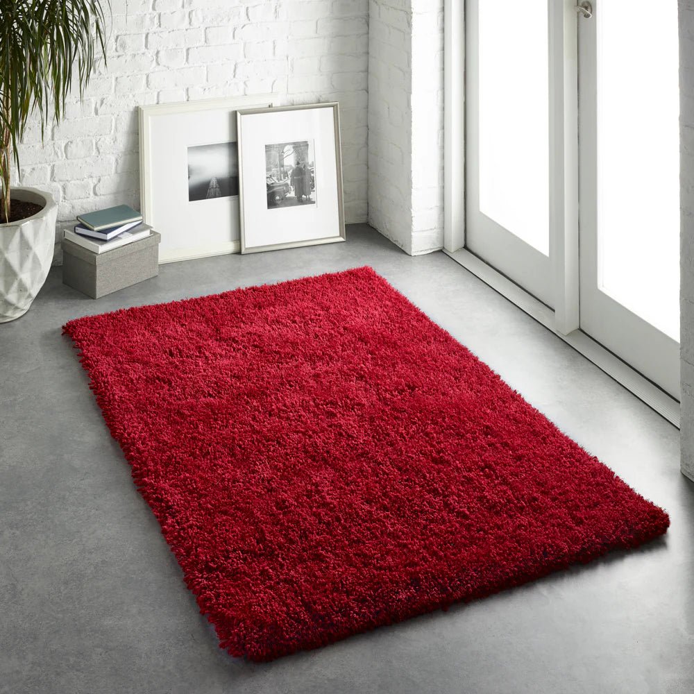 Chicago Shaggy Rug, Red 110 x 160cm,133cm Circle,140 x 200cm,160 x 230cm,200 x 290cm,67 x 200cm,90 x 150cm