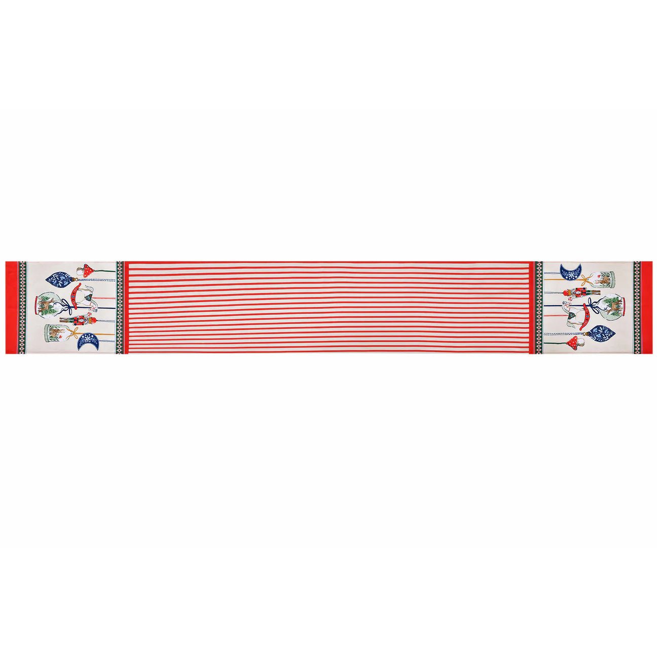 Christmas Ornaments Cotton Table Runner