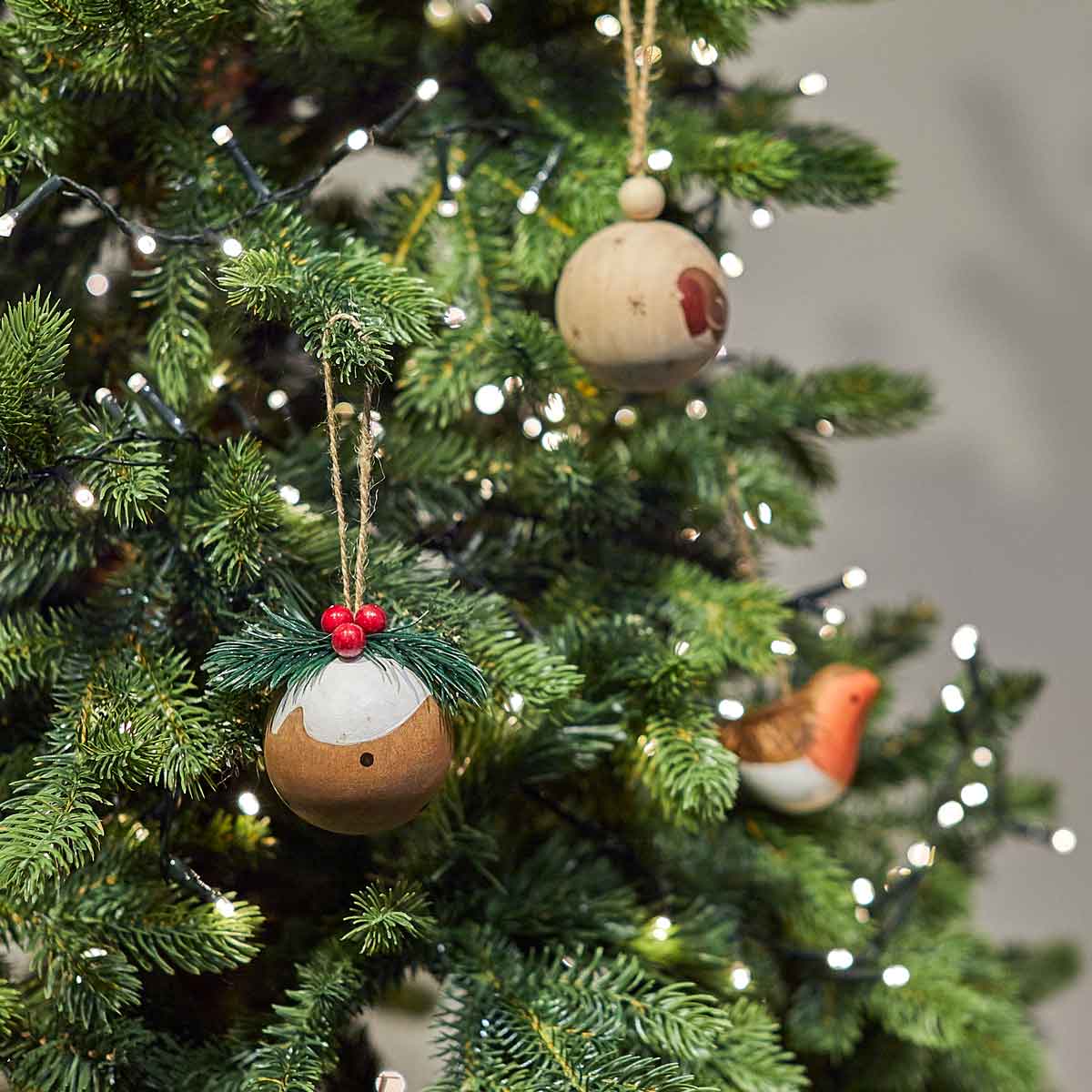 Christmas Pudding Wooden Bauble