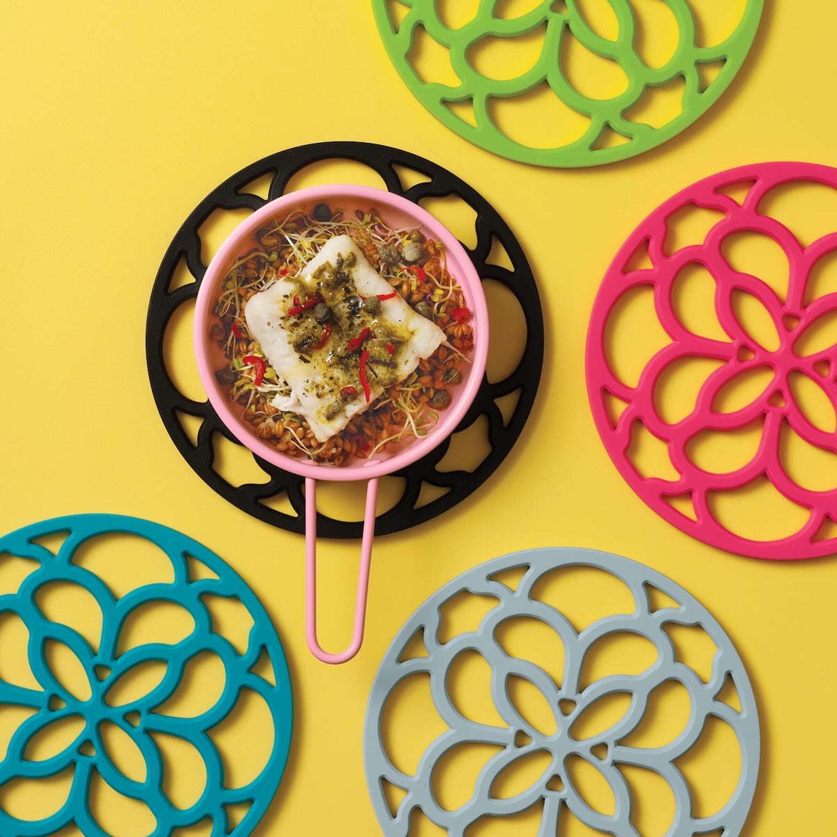 Circular Trivet, Assorted Neon Colours