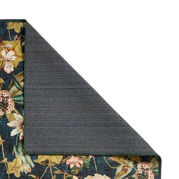 Clarke & Clarke Passiflora Washable, Forest 76 x 150cm,120 x 170cm,152 x 230,185 x 290cm,61 x 230cm runner