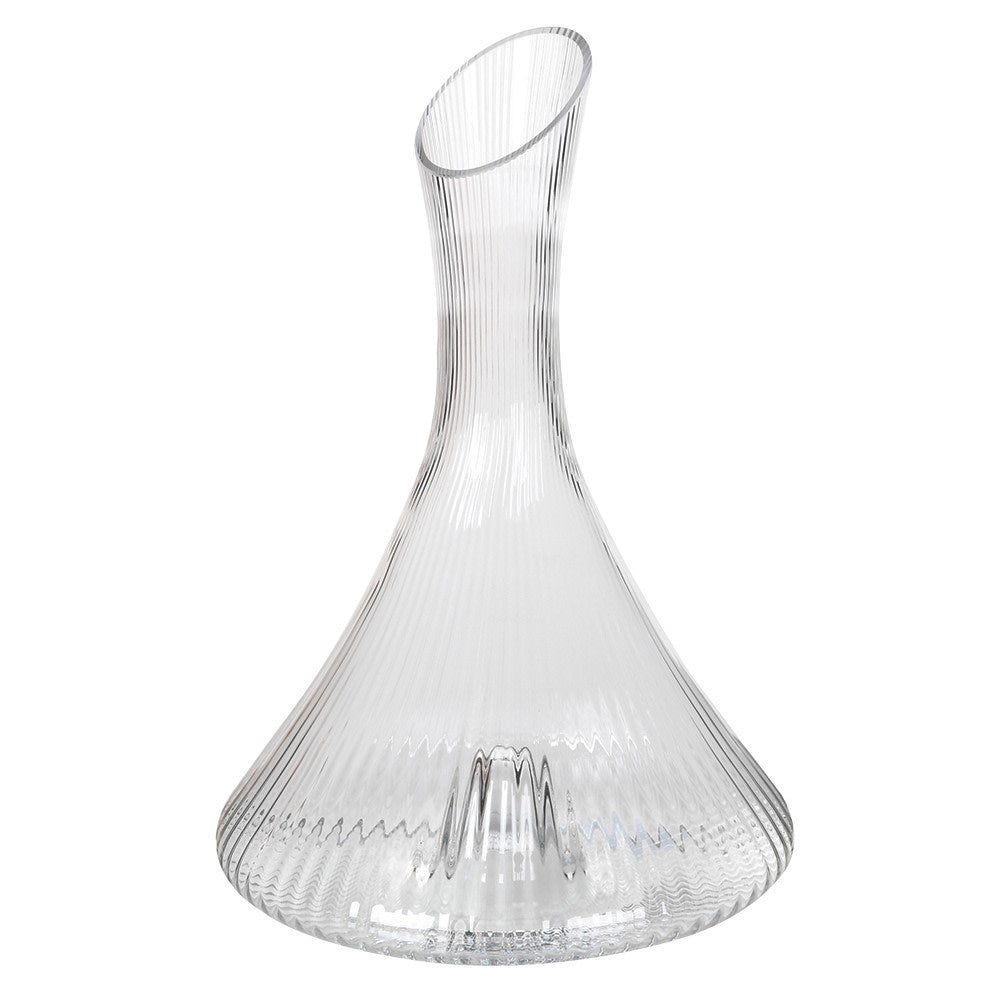 Clear Ribbed Carafe