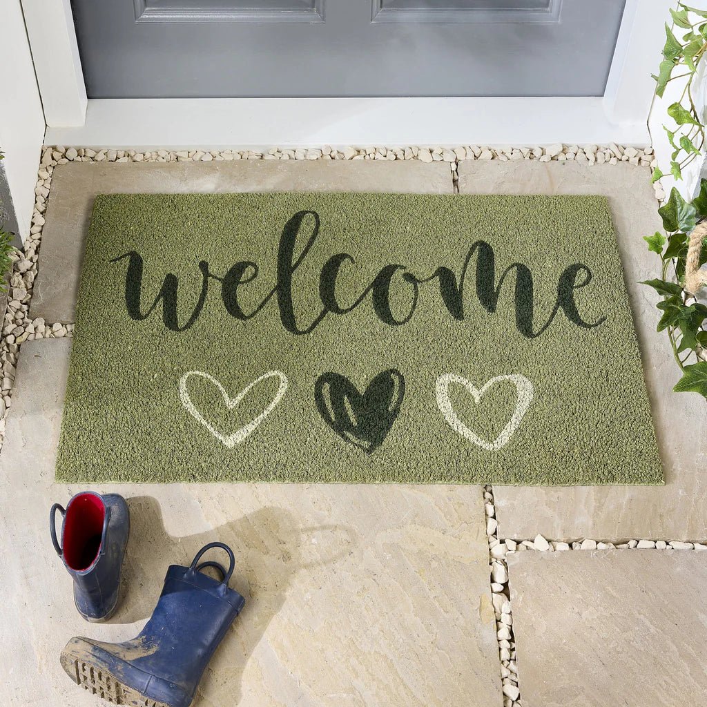 Coir Welcome Door Mat, Sage - Angela Reed -