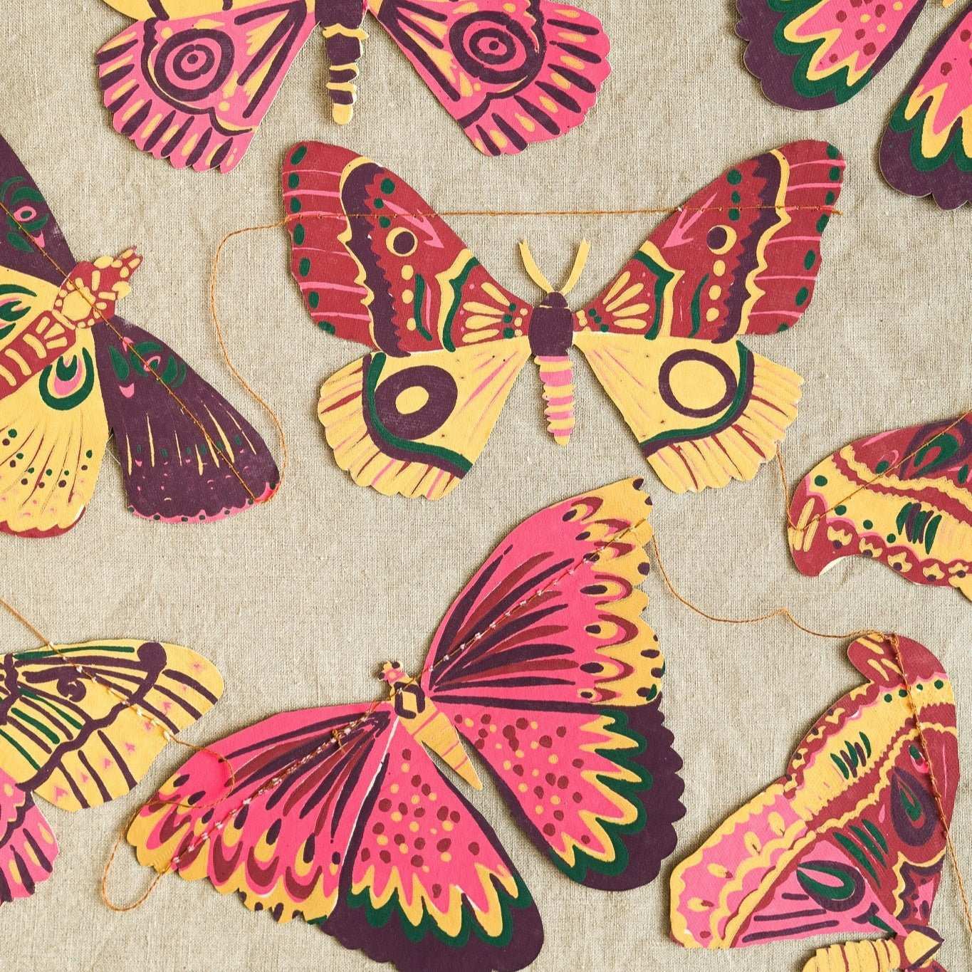 Colourful Butterflies Paper Garland