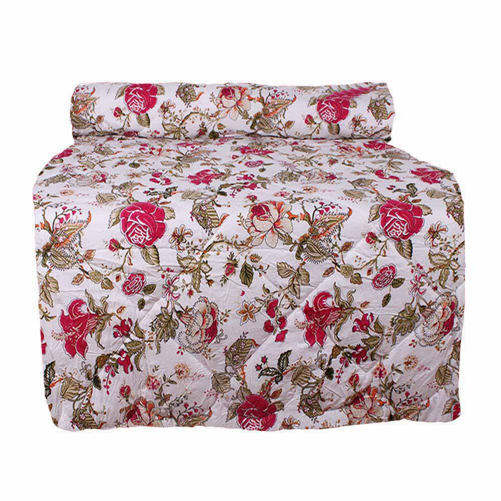 Crimson Garden Double Quilted Throw