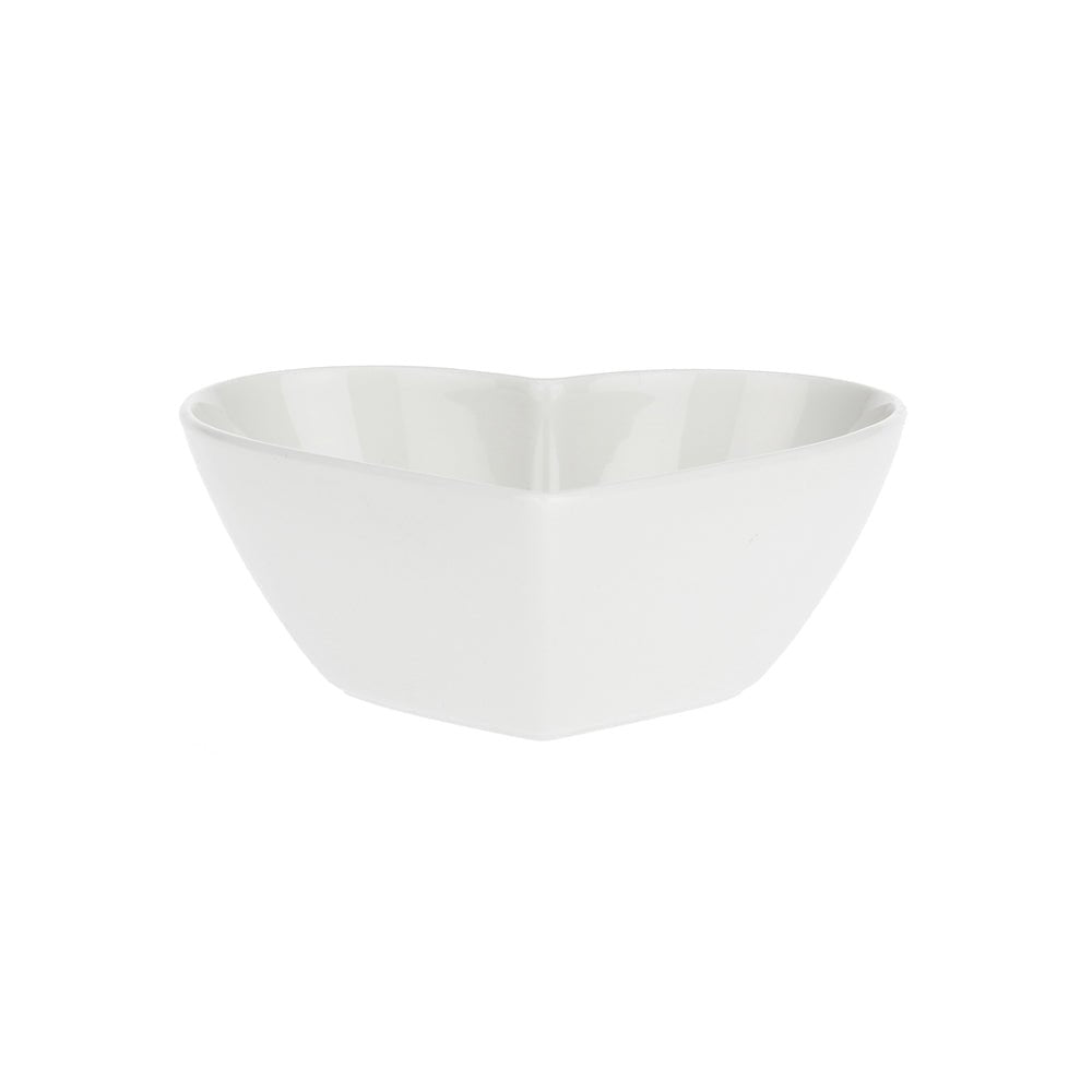 Cupido White Porcelain Heart Bowl Medium,Large