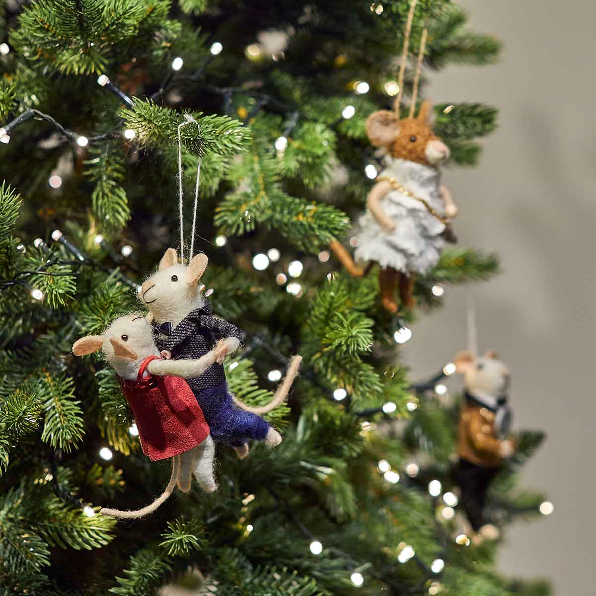 Dancing Mice Felt Hanging Decoration