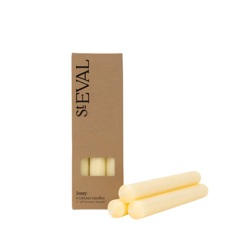 Dinner Candles, Pack of 6, Ivory
