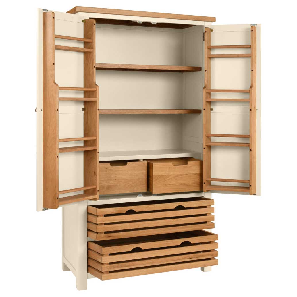 Double Larder Cupboard Ivory (Standard),Moon Grey (+15%),White (+15%)