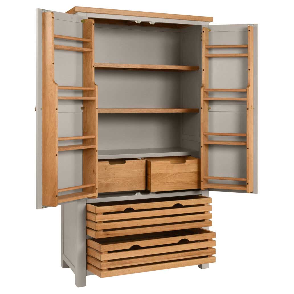 Double Larder Cupboard Ivory (Standard),Moon Grey (+15%),White (+15%)