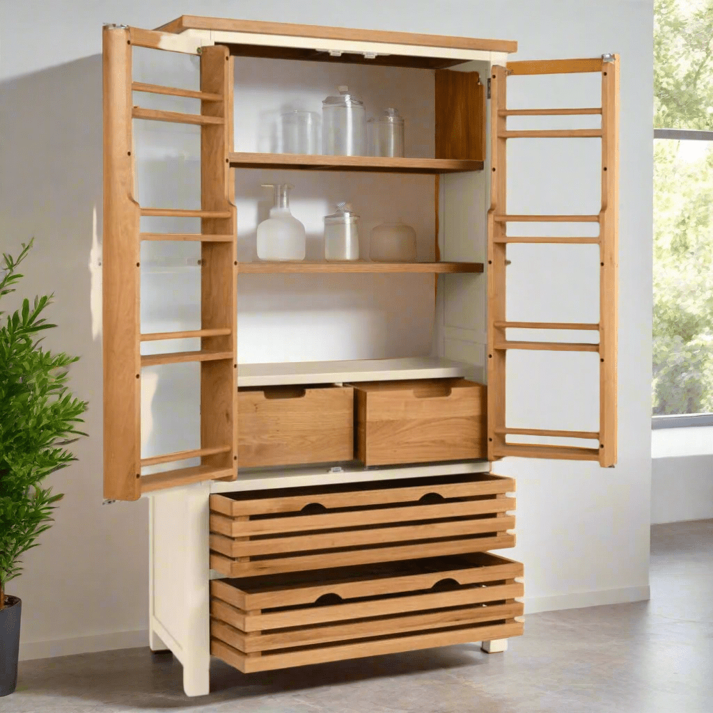 Double Larder Cupboard Ivory (Standard),Moon Grey (+15%),White (+15%)