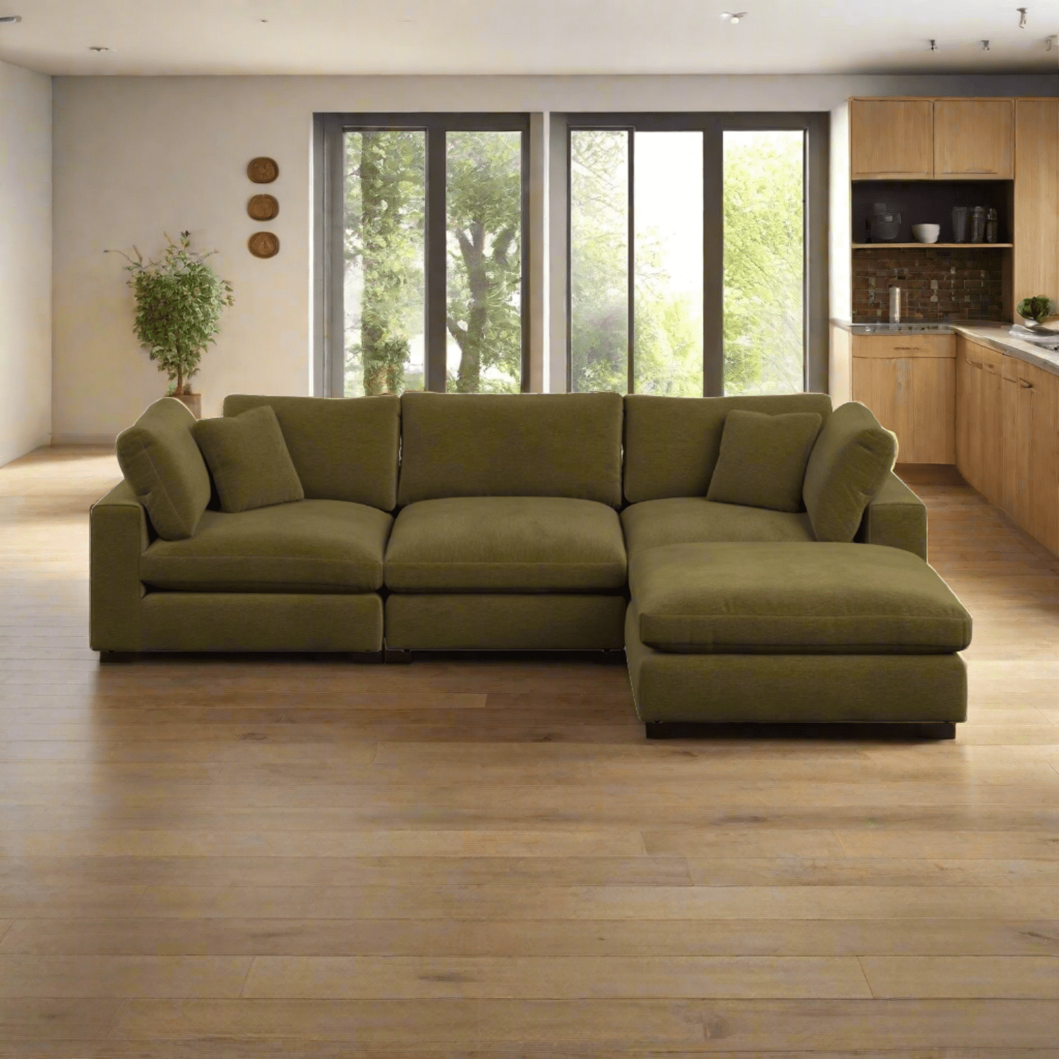 Eden 3 Seat Corner Sofa Manolo Mist,Manolo Seaspray,Manolo Dusk,Manolo Wheat