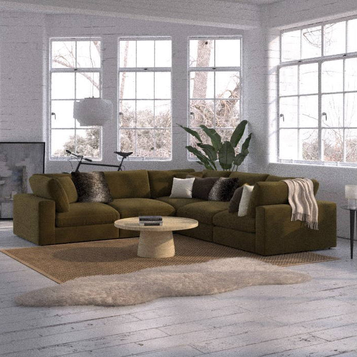 Eden 4 Seat Corner Sofa Manolo Mist,Manolo Seaspray,Manolo Dusk,Manolo Wheat