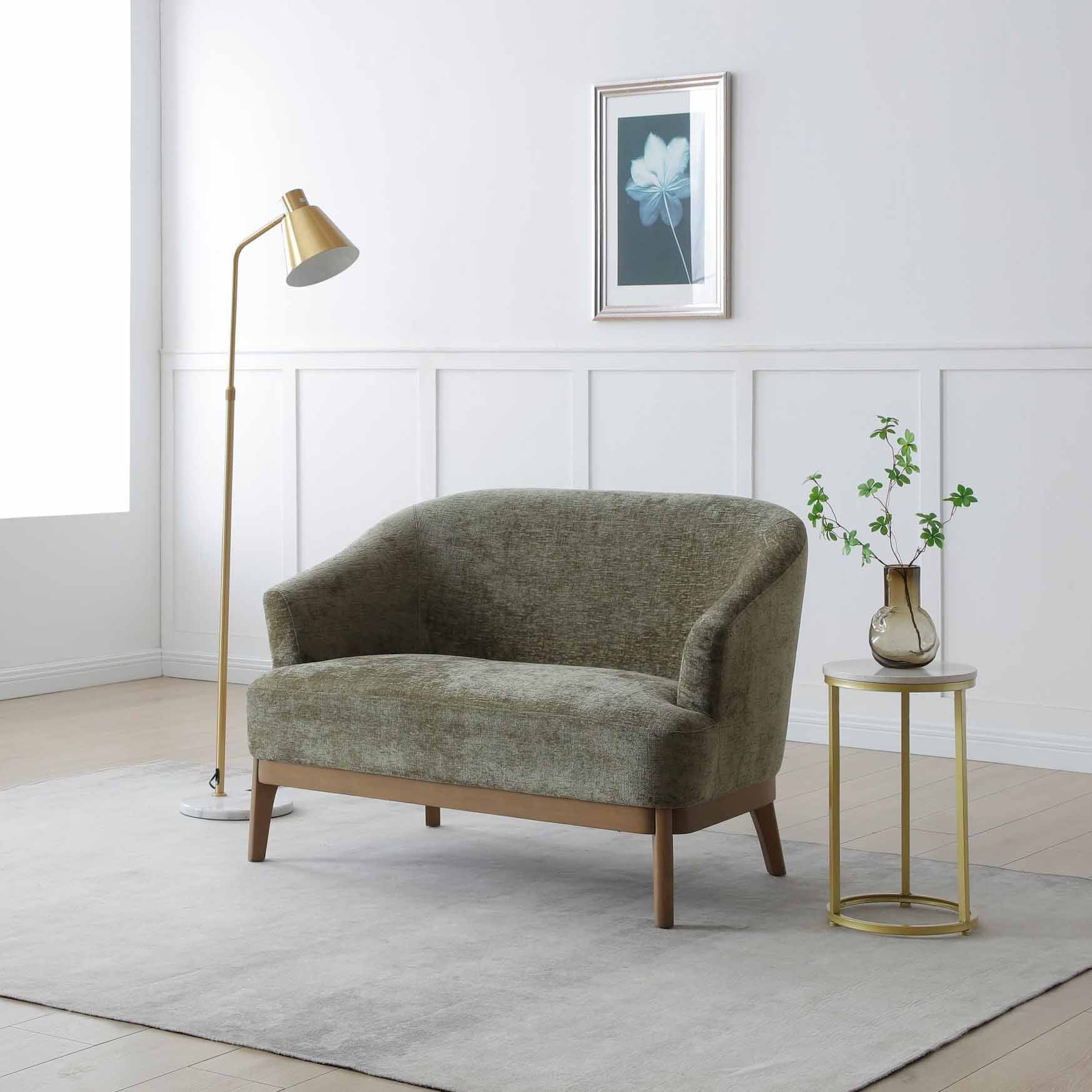 Ellie 2 Seat Sofa Natural,Olive