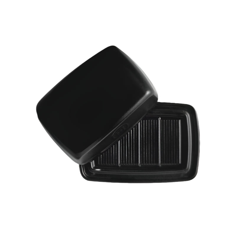 Emile Henry Butter dish Clay,Burgundy,Black Truffle