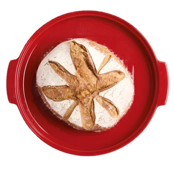 Emile Henry Round Bread Baker in Burgundy