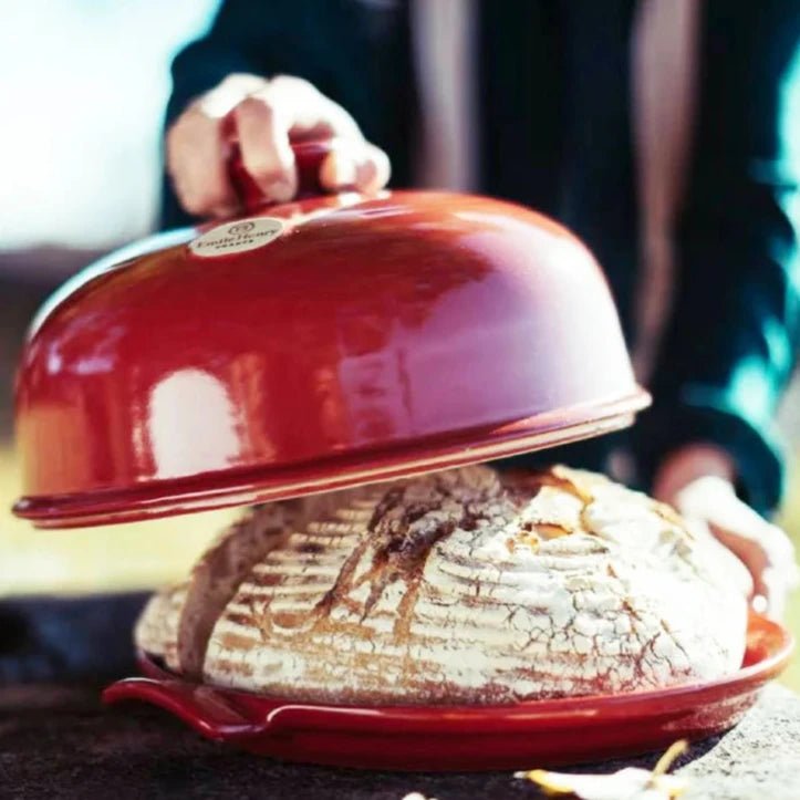 Emile Henry Round Bread Baker in Burgundy