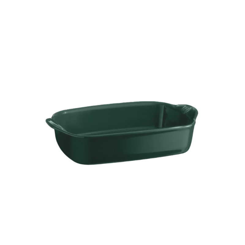 Emile Henry Small Rectangular Oven Dish Clay,Cedar Green,Toscane