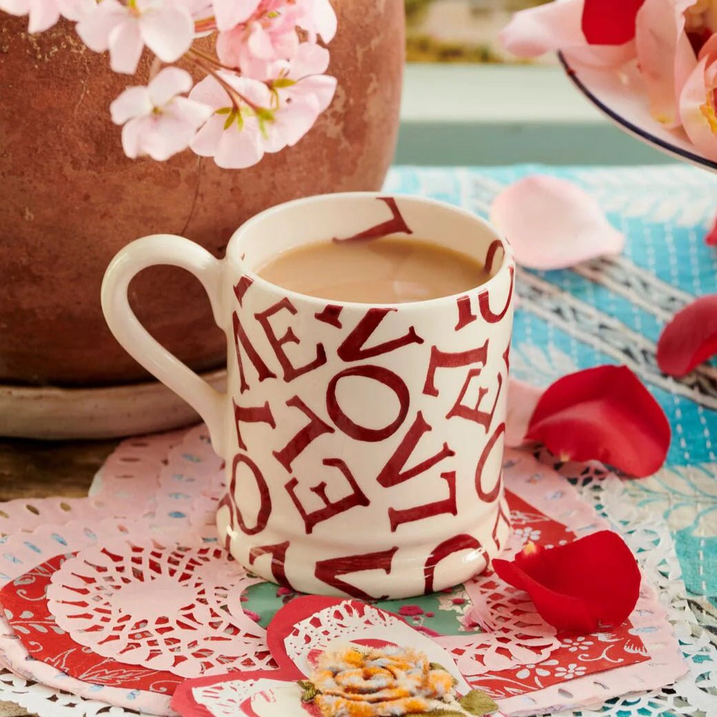 Emma Bridgewater L.O.V.E Polka Red Half Pint Mug