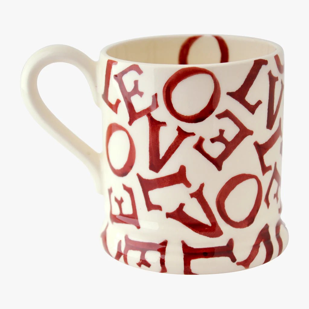 Emma Bridgewater L.O.V.E Polka Red Half Pint Mug
