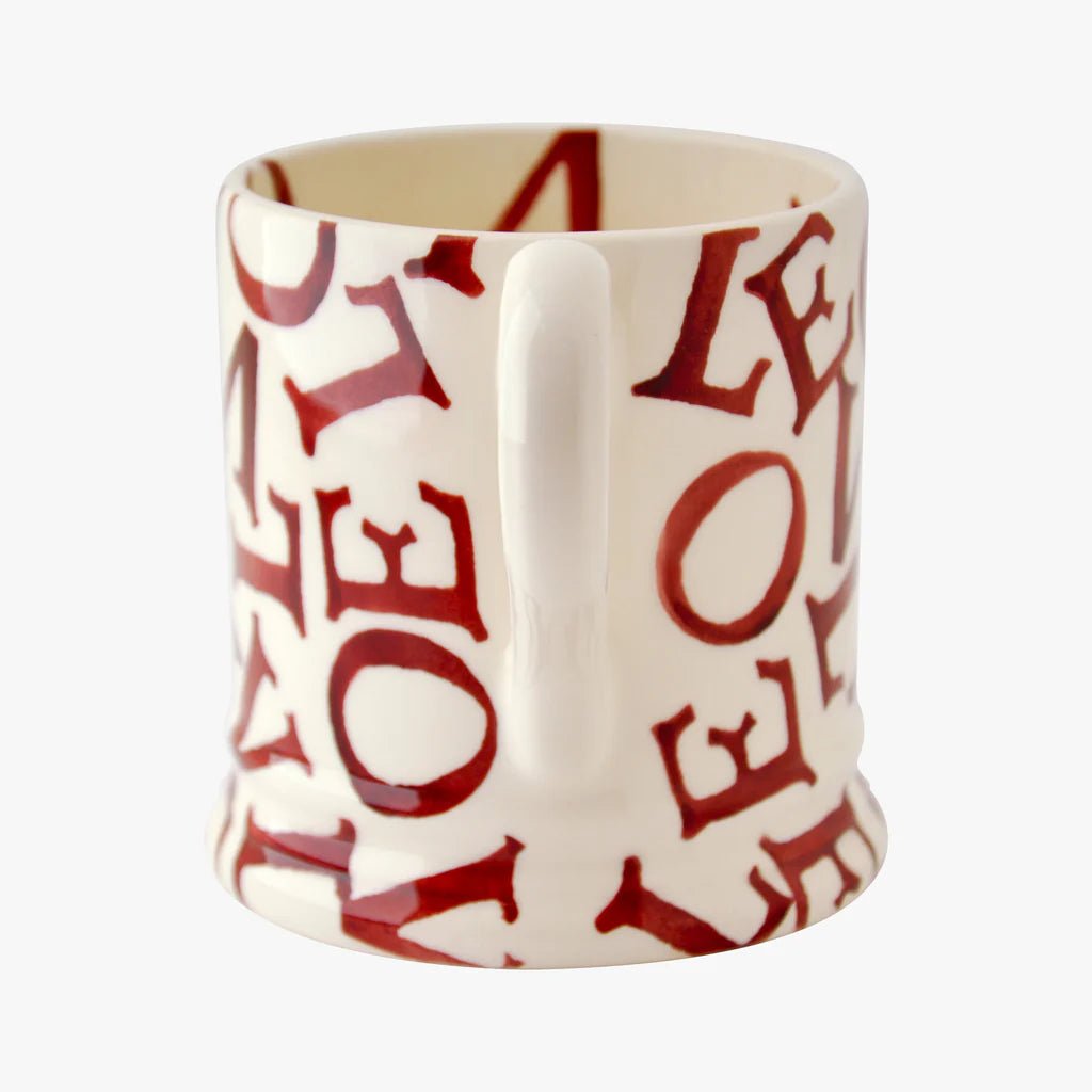 Emma Bridgewater L.O.V.E Polka Red Half Pint Mug
