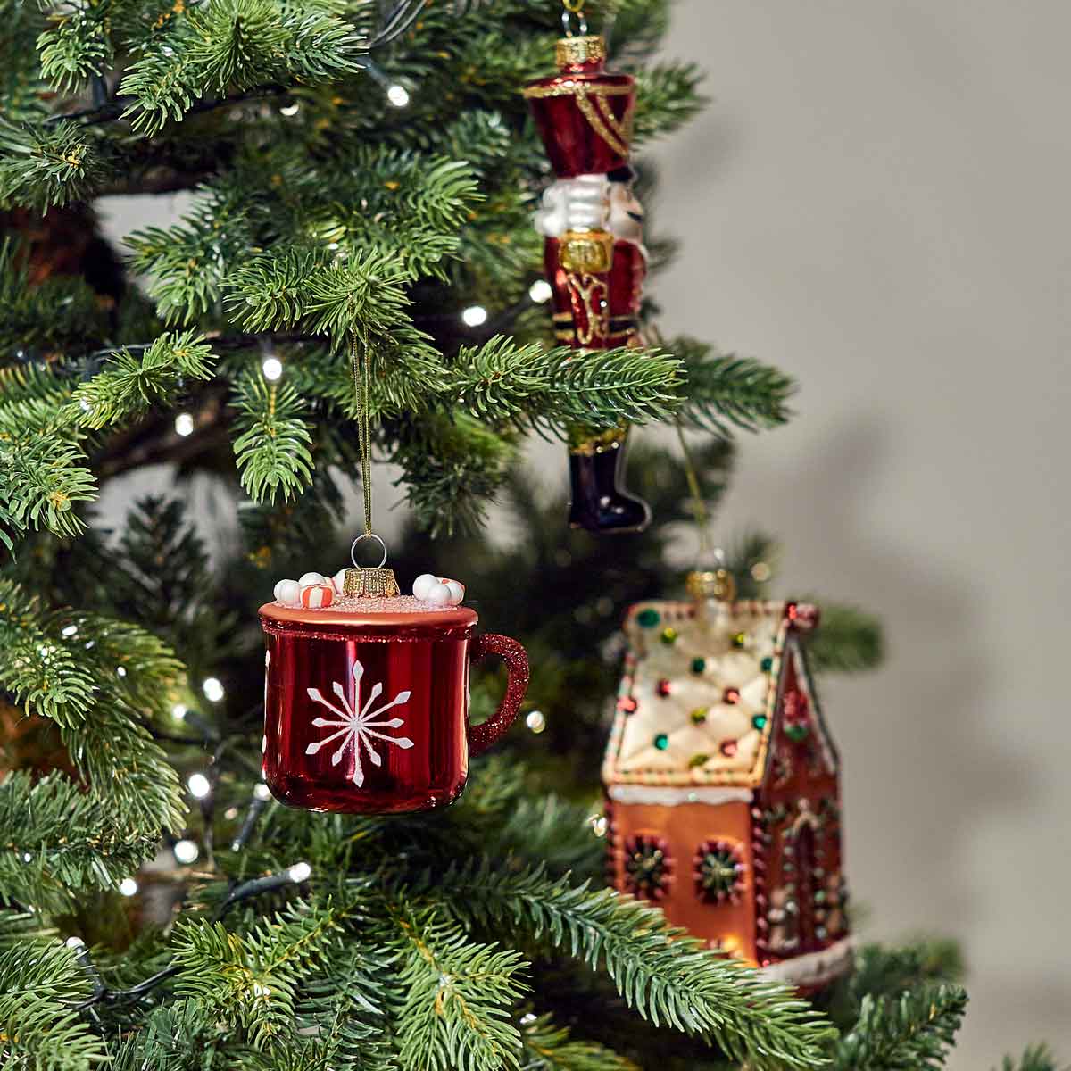 Enamel Hot Chocolate Mug Shaped Bauble