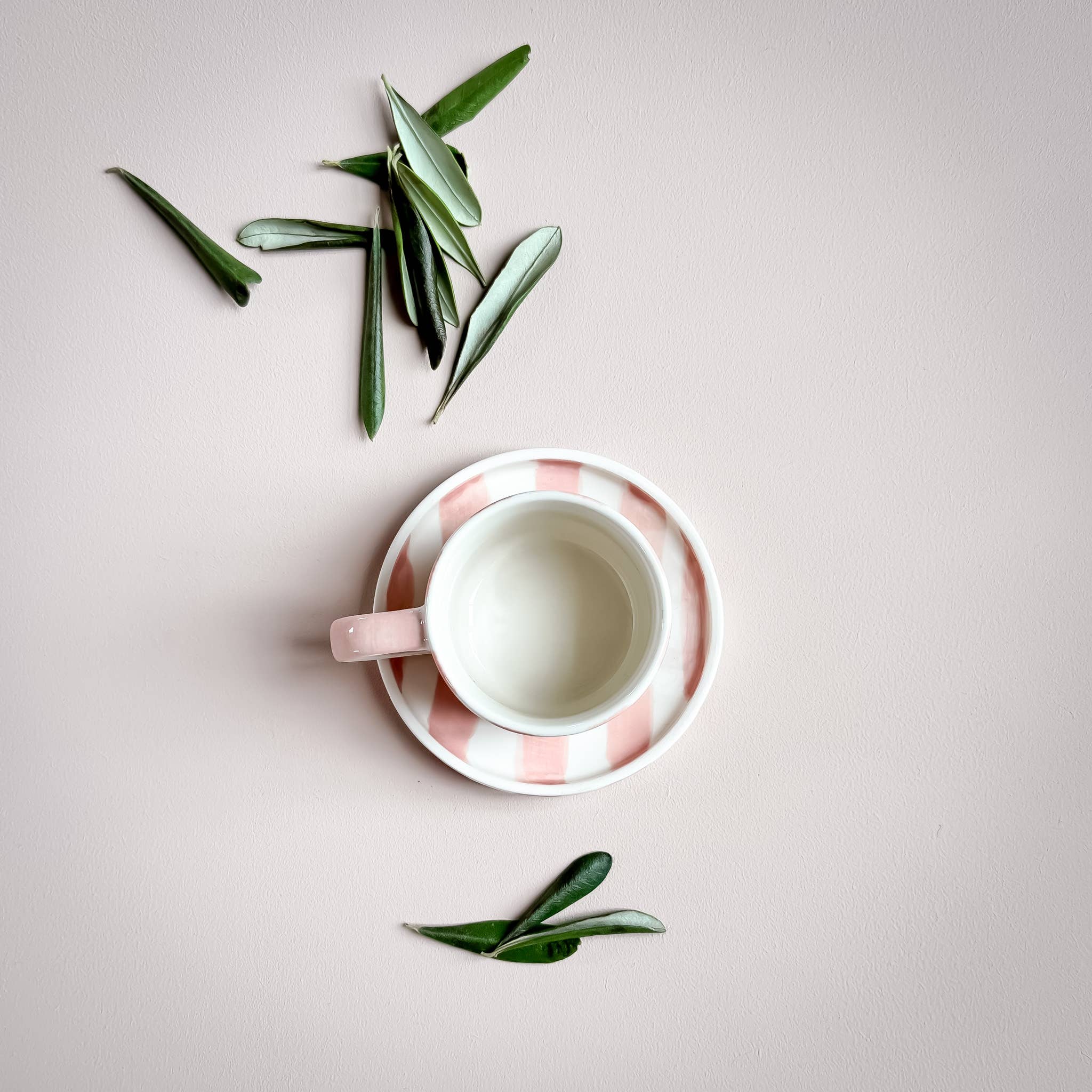 Espresso Striped Cups, Incanto Rose