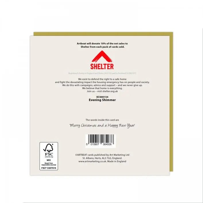 Evening Shimmer, Pack of 6 Charity Christmas Cards