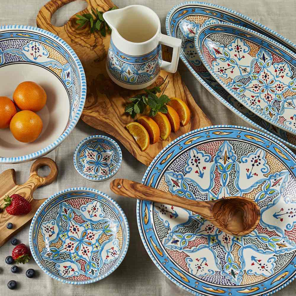 Extra Large Hand Made Oval Dish, Aquamarine