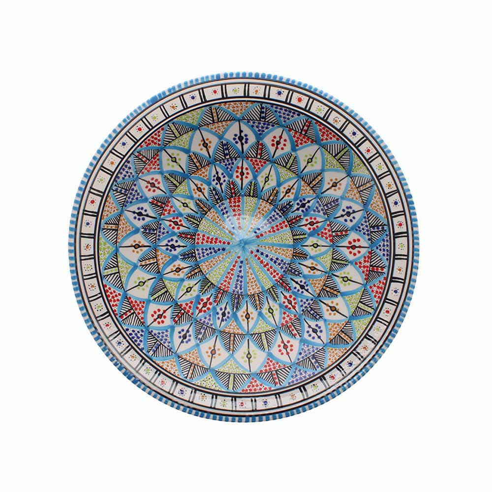 Extra Large Hand Made Serving Bowl, Rainbow