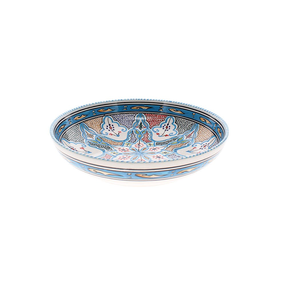 Extra Large Hand Made Shallow Bowl, Aquamarine