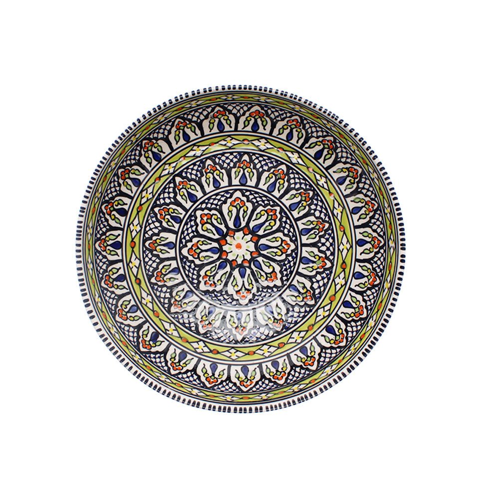 Extra Large Hand Made Shallow Bowl, Pistachio