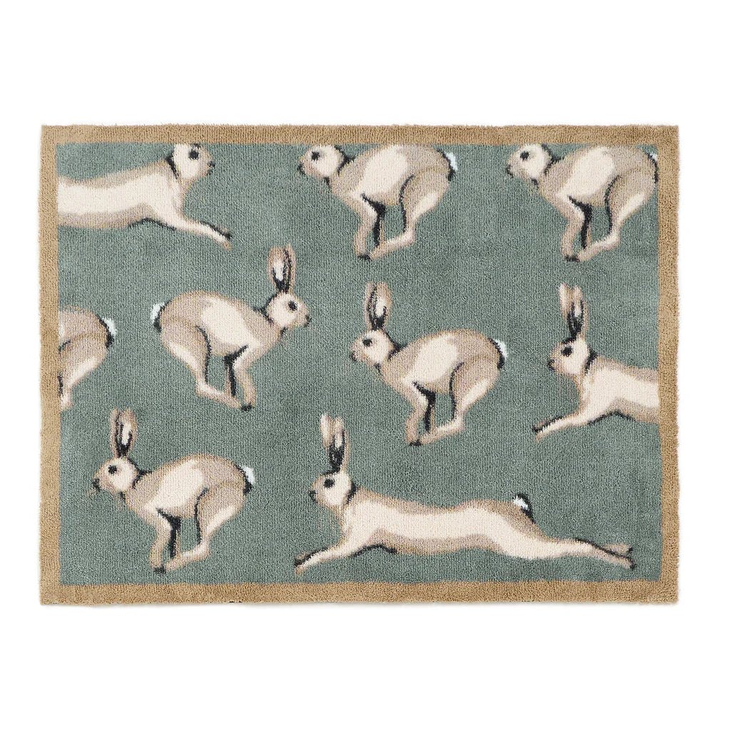 Farmhouse Hares Washable Doormat - Angela Reed -