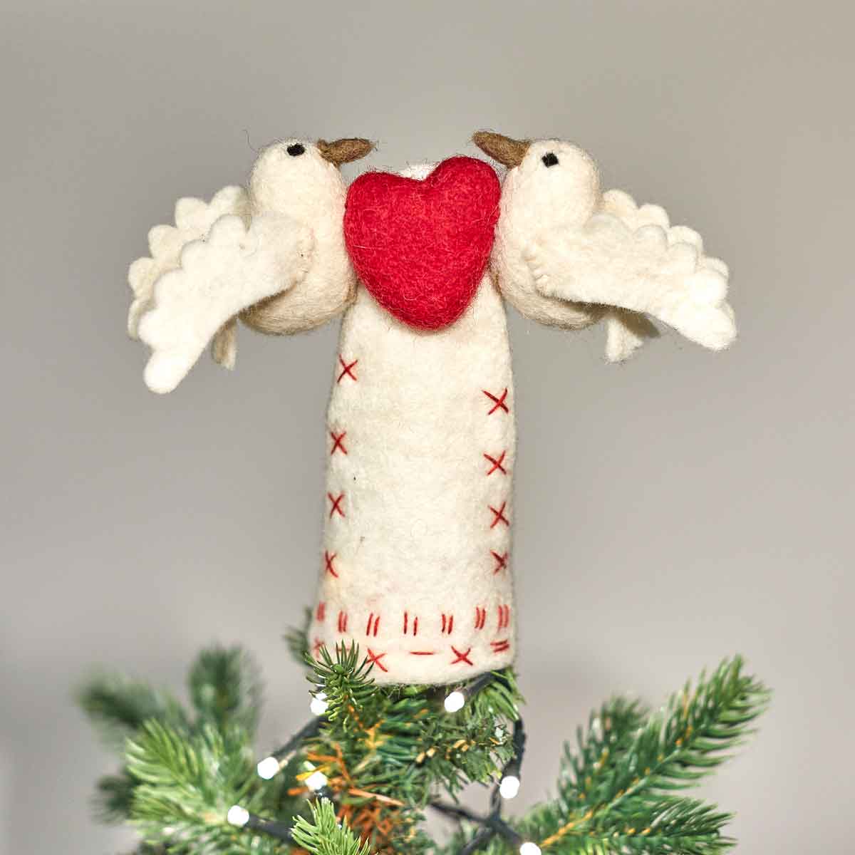 Felt Dove Christmas Tree Topper