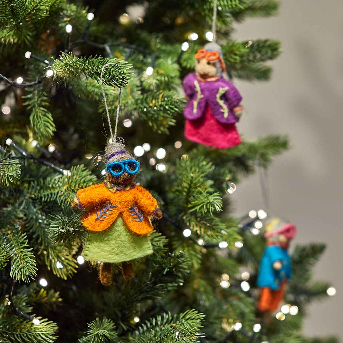 Felt Groovy Granny, Orange and Yellow