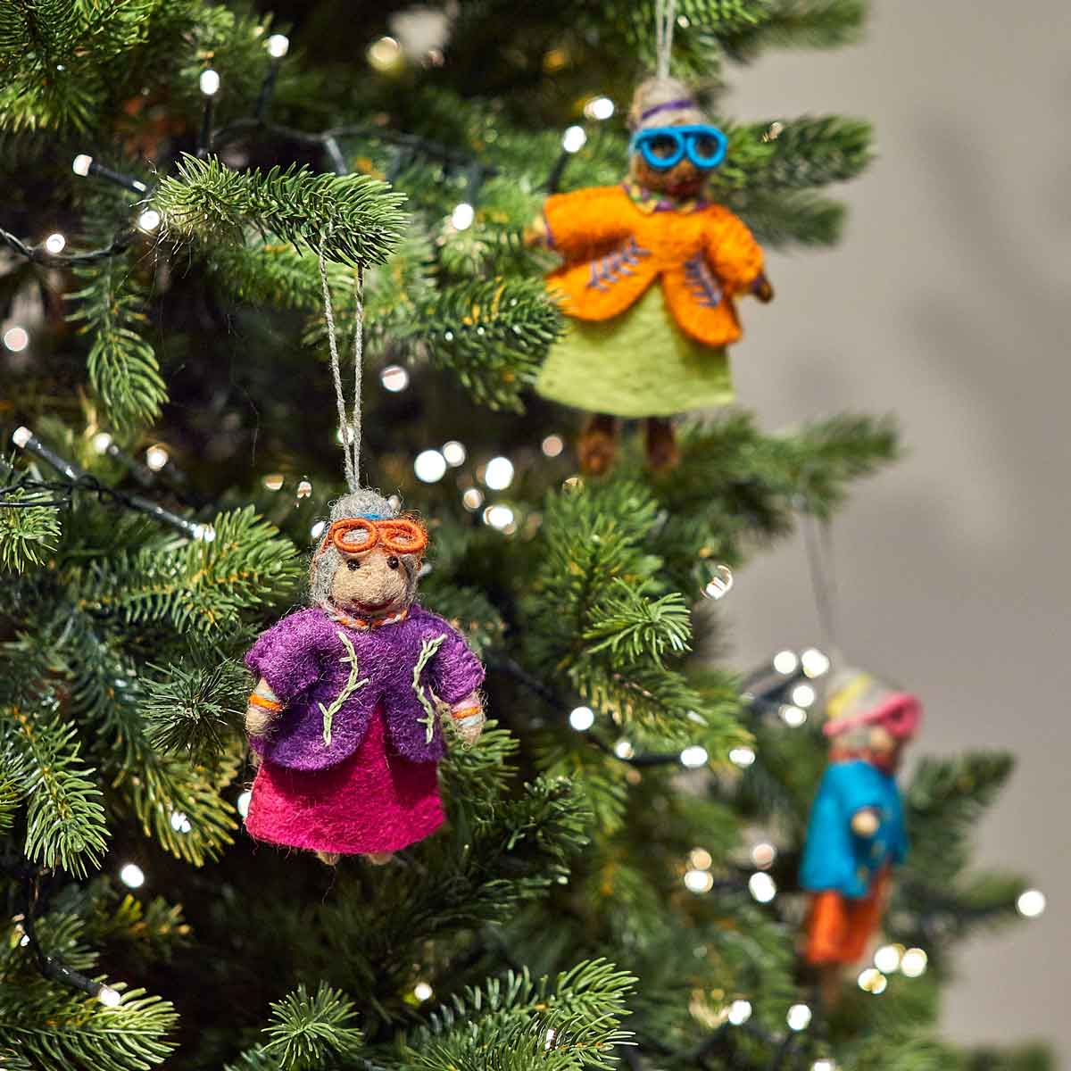 Felt Groovy Granny, Pink and Purple