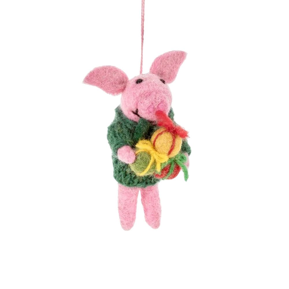 Felt Poppy the Christmas Pig