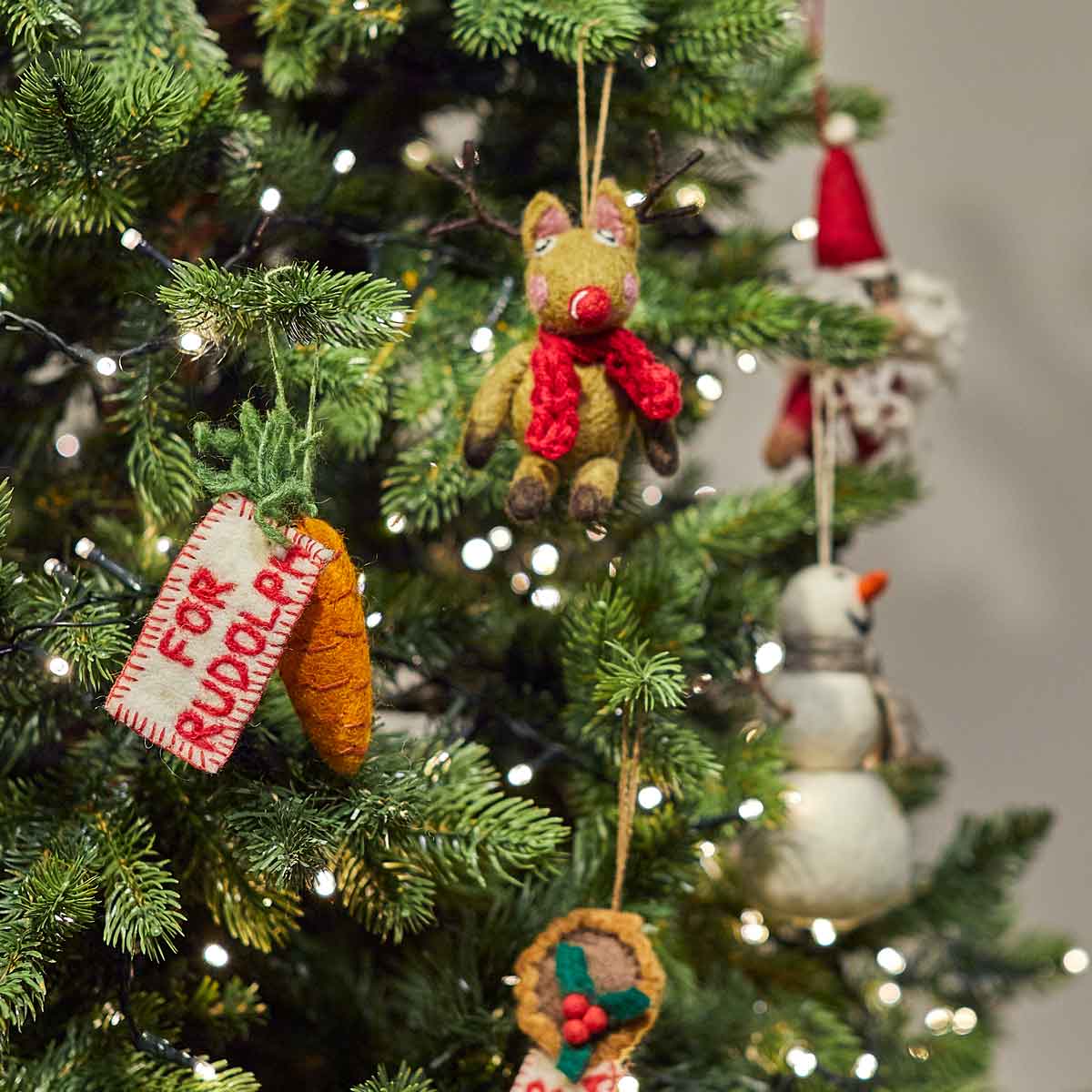 Felt Rudolph's Snack Hanging Christmas Decoration