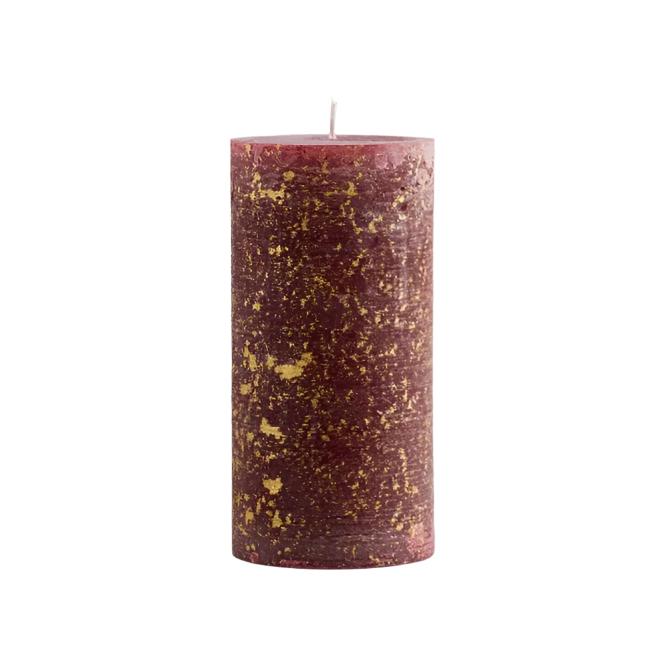 Figgy Pudding Marbled Pillar Candle