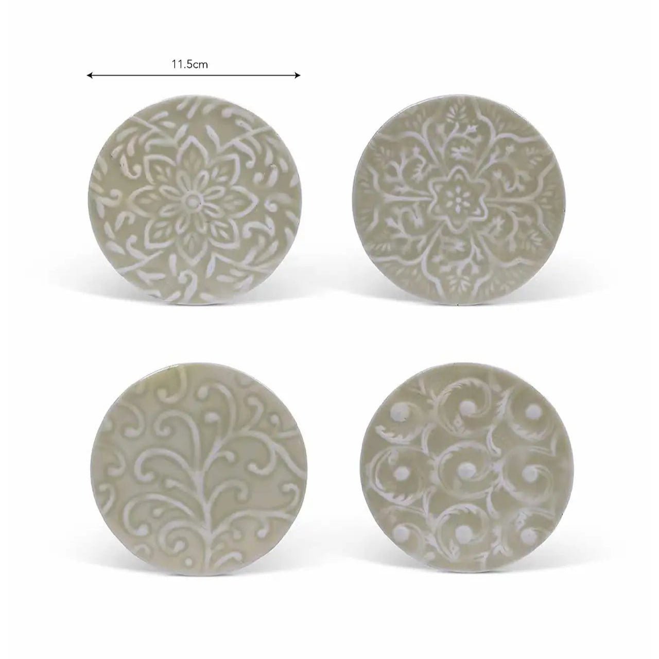 Fiskardo Coasters, Set of 4 in Clay