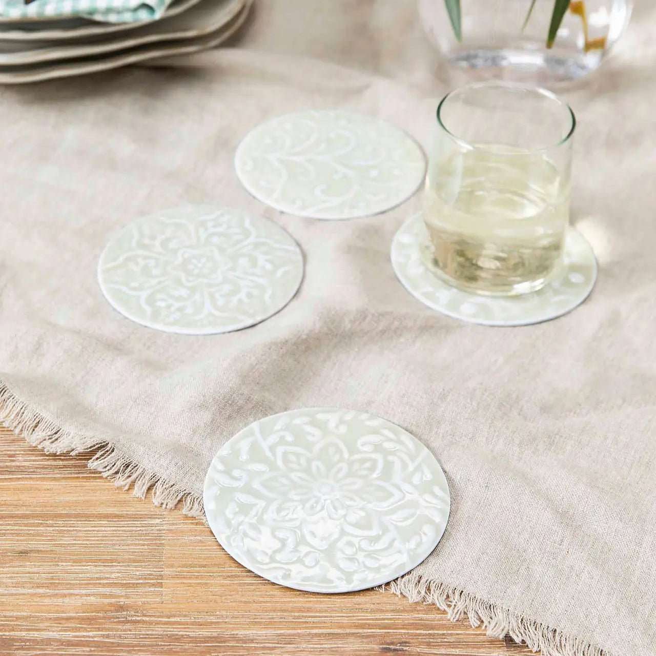 Fiskardo Coasters, Set of 4 in Clay