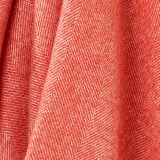 Flame Shetland Herringbone Throw by Bronte