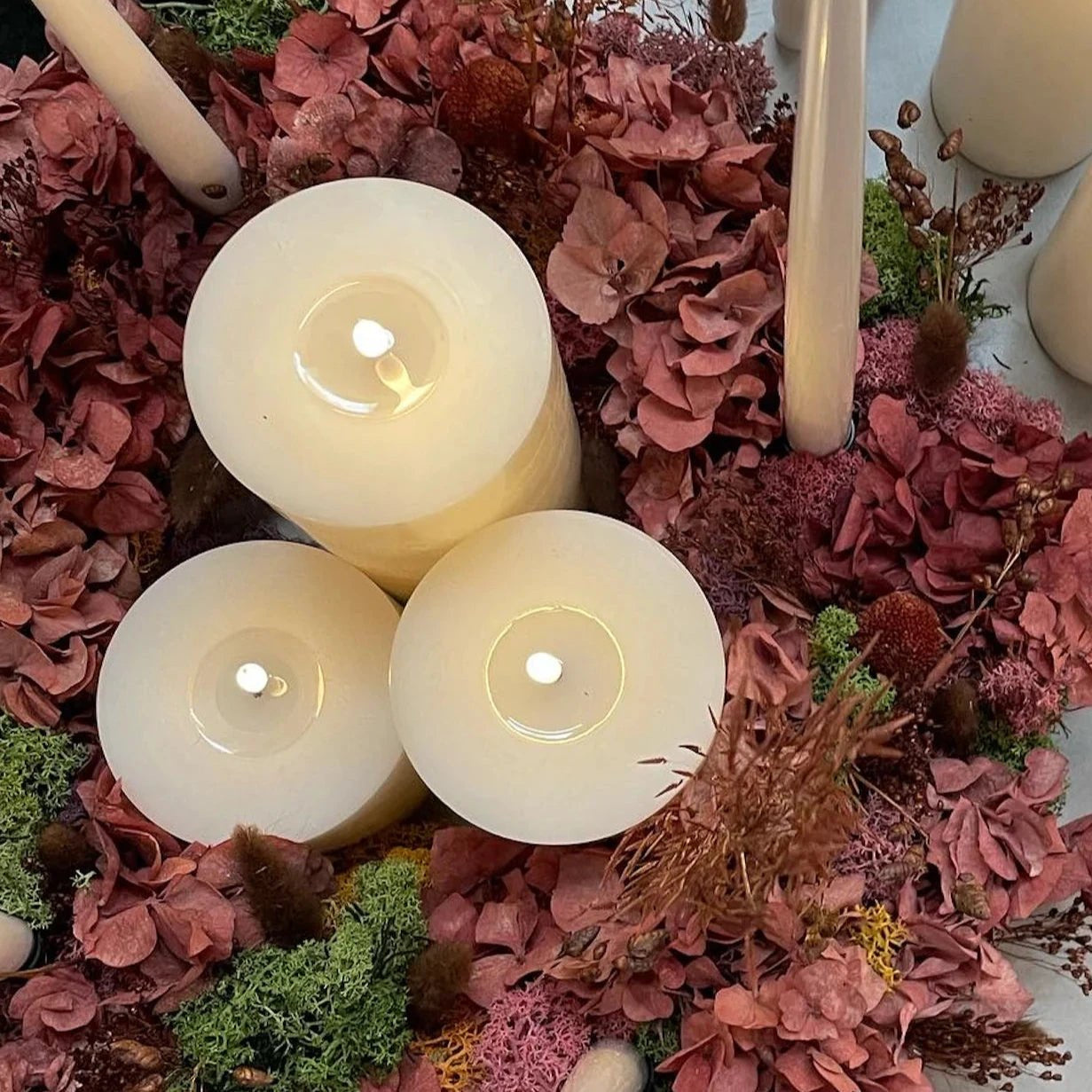 Flameless LED Cream Candle 7.5 x 10cm (3 x 4"),7.5 x 12cm (3 x 5"),7.5 x 15cm (3 x 6"),10 x 15cm (4 x 6"),Tealights (pack of 2)