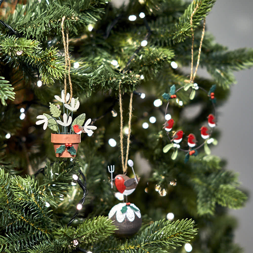 Floral Christmas Plant Pot